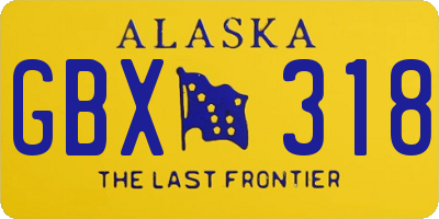 AK license plate GBX318