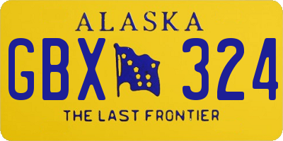 AK license plate GBX324