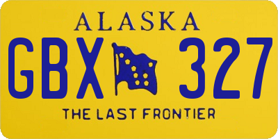 AK license plate GBX327