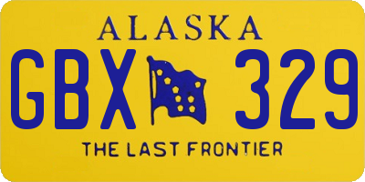 AK license plate GBX329