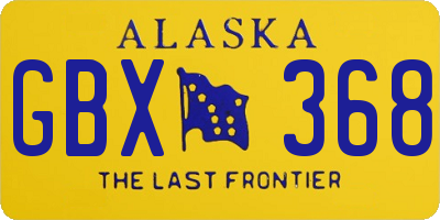AK license plate GBX368