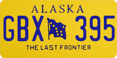 AK license plate GBX395