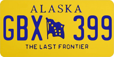 AK license plate GBX399