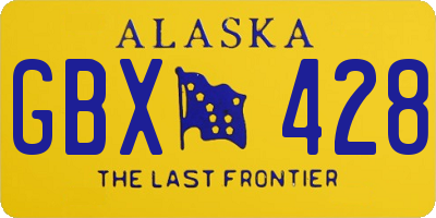 AK license plate GBX428