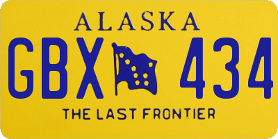 AK license plate GBX434