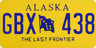 AK license plate GBX438