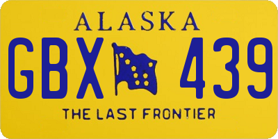 AK license plate GBX439