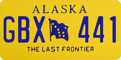 AK license plate GBX441