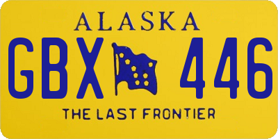 AK license plate GBX446