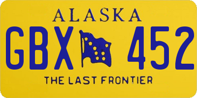 AK license plate GBX452