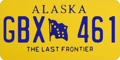 AK license plate GBX461
