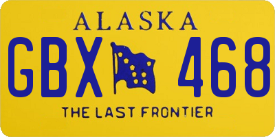 AK license plate GBX468
