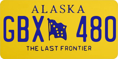 AK license plate GBX480