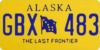 AK license plate GBX483
