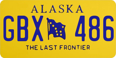 AK license plate GBX486