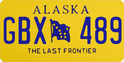 AK license plate GBX489