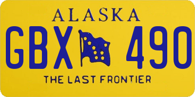 AK license plate GBX490