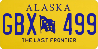 AK license plate GBX499