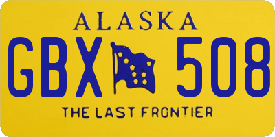 AK license plate GBX508