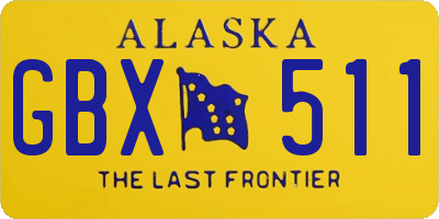 AK license plate GBX511