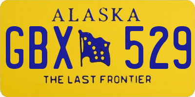 AK license plate GBX529