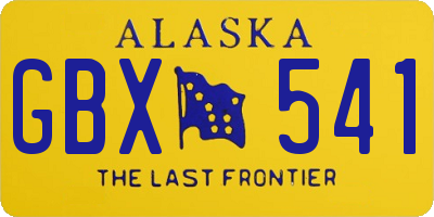 AK license plate GBX541