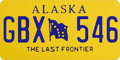 AK license plate GBX546