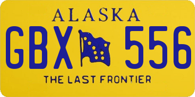 AK license plate GBX556