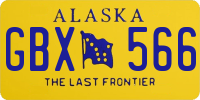 AK license plate GBX566