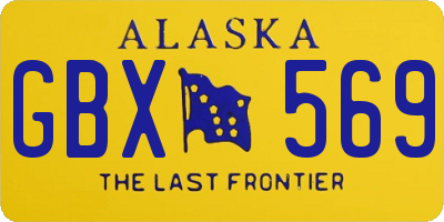 AK license plate GBX569