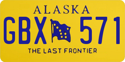AK license plate GBX571