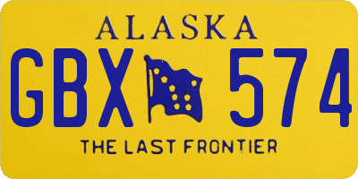 AK license plate GBX574