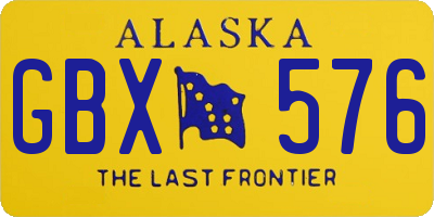 AK license plate GBX576