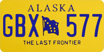 AK license plate GBX577