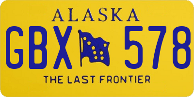 AK license plate GBX578