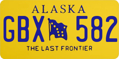 AK license plate GBX582