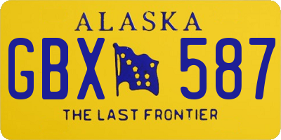 AK license plate GBX587