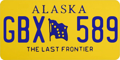 AK license plate GBX589