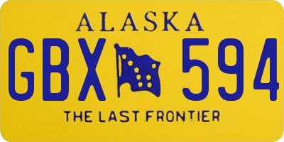 AK license plate GBX594