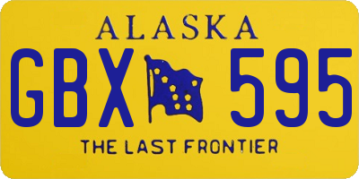 AK license plate GBX595