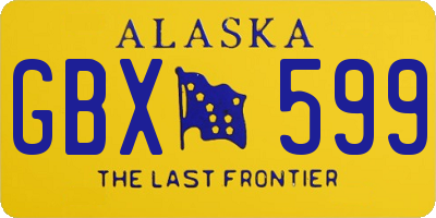 AK license plate GBX599