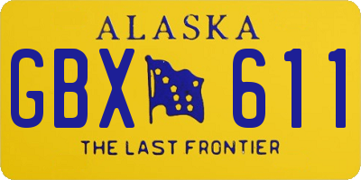 AK license plate GBX611