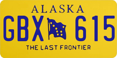 AK license plate GBX615