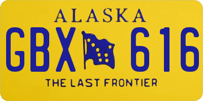 AK license plate GBX616