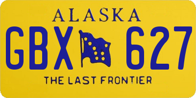 AK license plate GBX627