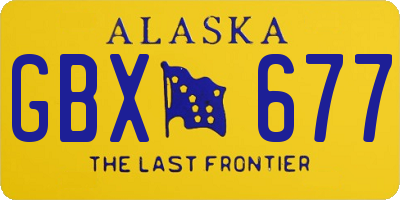 AK license plate GBX677