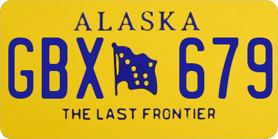 AK license plate GBX679