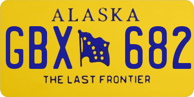 AK license plate GBX682