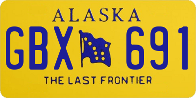 AK license plate GBX691