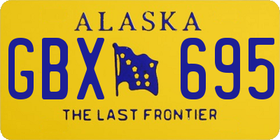 AK license plate GBX695